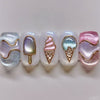12 Sizes-24 Pcs Press On Nails W1779