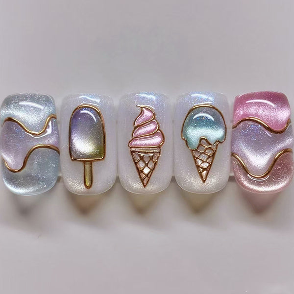 12 Sizes-24 Pcs Press On Nails W1779