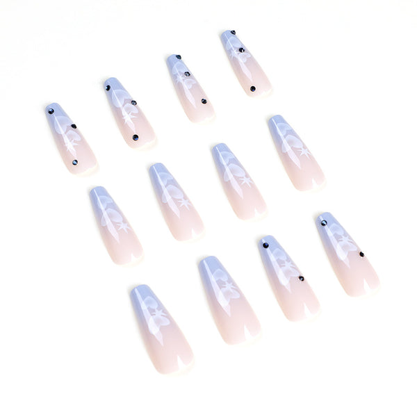 12 Sizes-24 Pcs Press On Nails JP1596