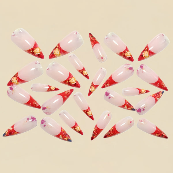 12 Sizes-24 Pcs Press On Nails Y1813