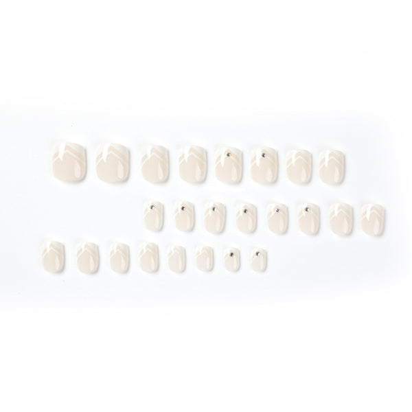 12 Sizes-24 Pcs Press On Nails JP1868