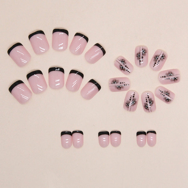 12 Sizes-24 Pcs Press On Nails W1345