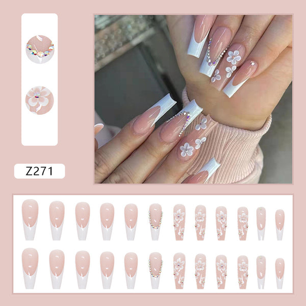 12 Sizes-24 Pcs Press On Nails Z243