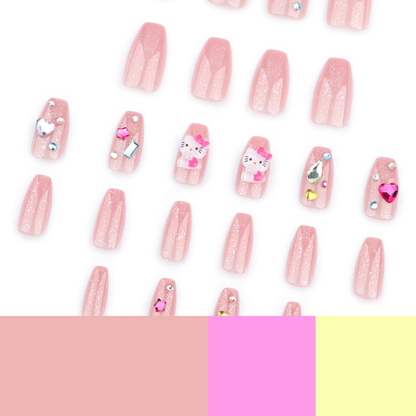 12 Sizes-24 Pcs Press On Nails JP3619