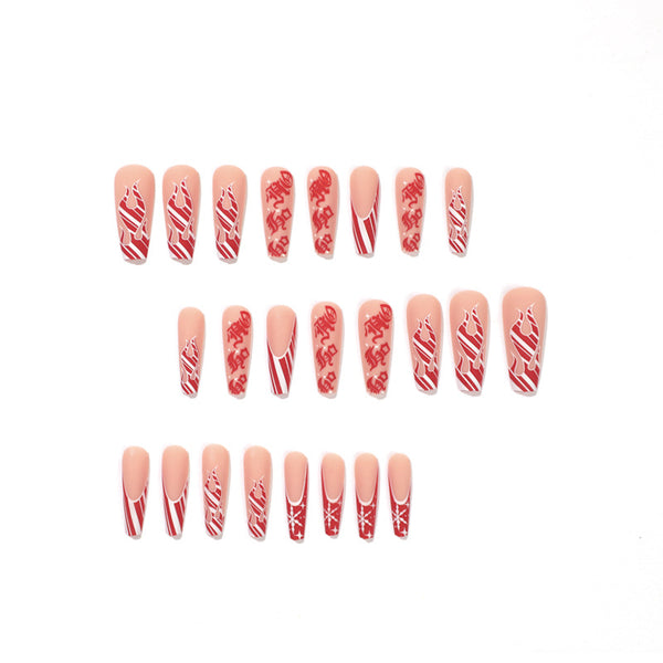 12 Sizes-24 Pcs Press On Nails JP1915