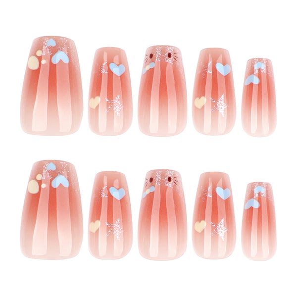 12 Sizes-24 Pcs Press On Nails JL0691