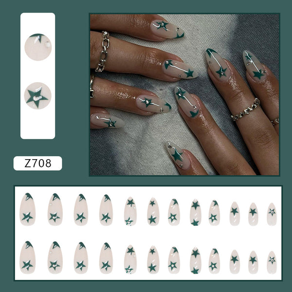 12 Sizes-24 Pcs Press On Nails Z708