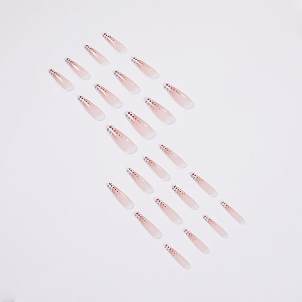12 Sizes-24 Pcs Press On Nails JP1443