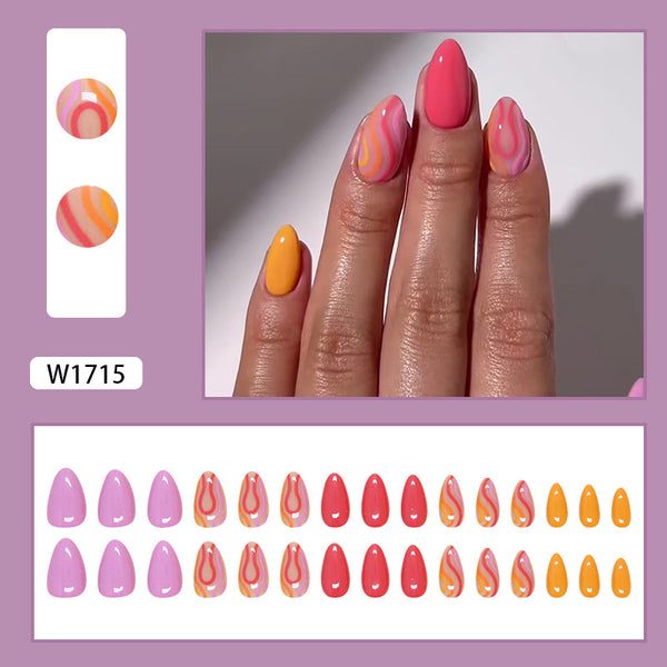 30 Pcs Press On Nails W1715