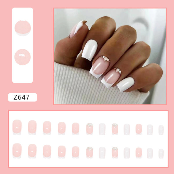 12 Sizes-24 Pcs Press On Nails Z647