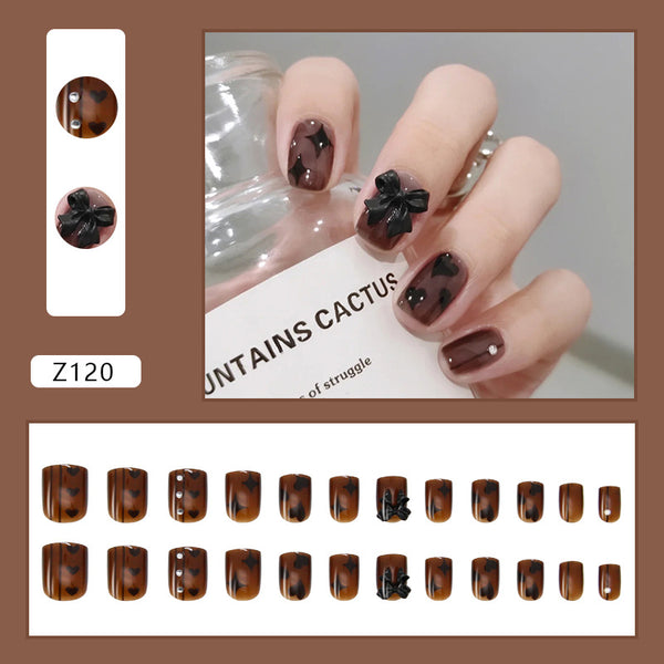 12 Sizes-24 Pcs Press On Nails Z082