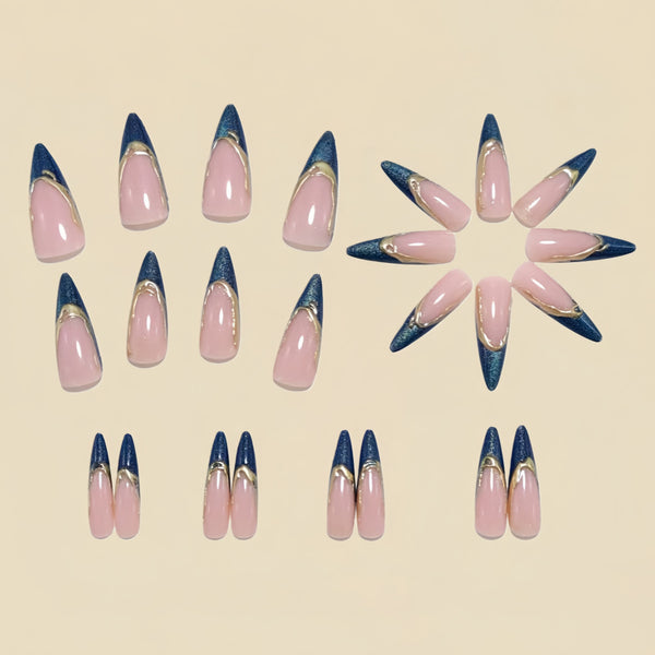 12 Sizes-24 Pcs Press On Nails Y1735