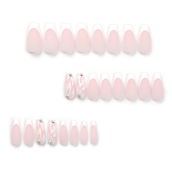 12 Sizes-24 Pcs Press On Nails JP2875