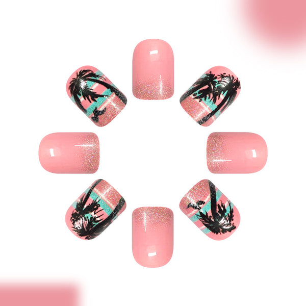 12 Sizes-24 Pcs Press On Nails C1677