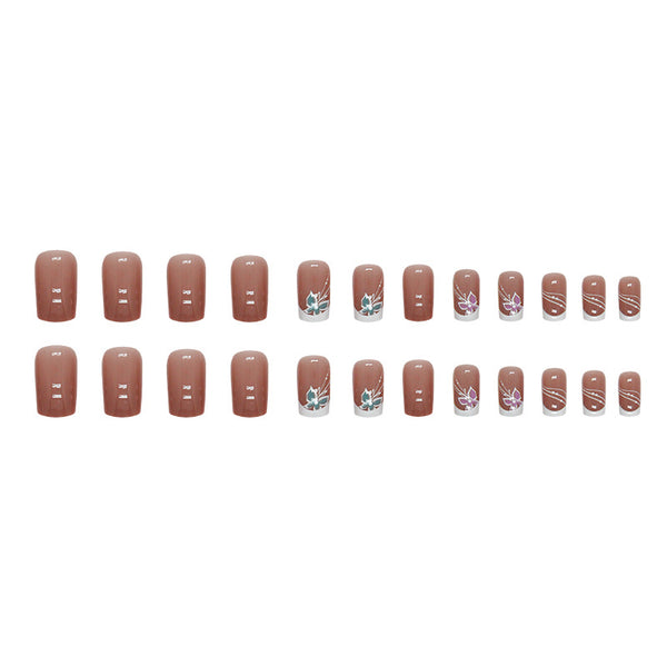 12 Sizes-24 Pcs Press On Nails W1468