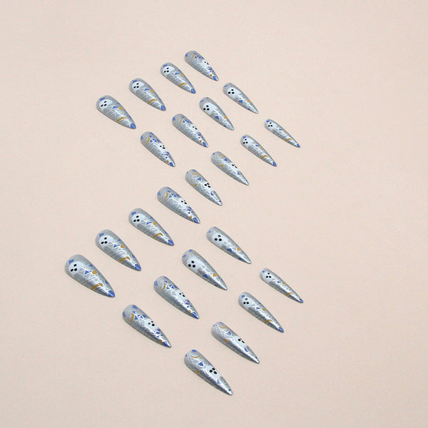 12 Sizes-24 Pcs Press On Nails W920