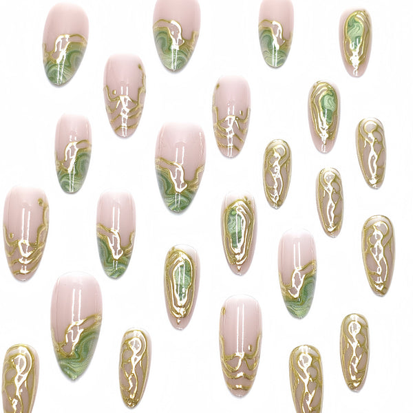 12 Sizes-24 Pcs Press On Nails M1208