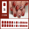 12 Sizes-24 Pcs Press On Nails C1098