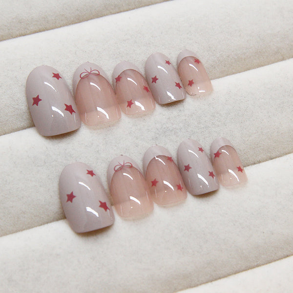 12 Sizes-24 Pcs Press On Nails R876