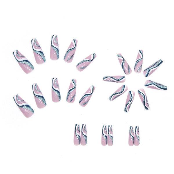 12 Sizes-24 Pcs Press On Nails W266