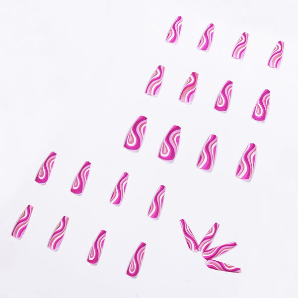 12 Sizes-24 Pcs Press On Nails JP1067
