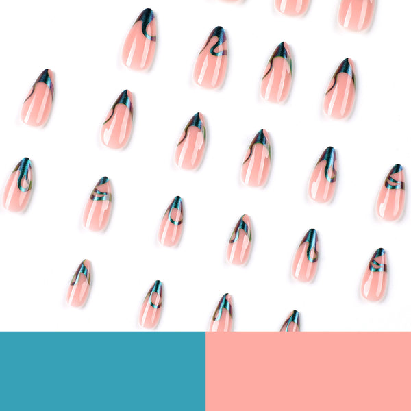 12 Sizes-24 Pcs Press On Nails JP2608