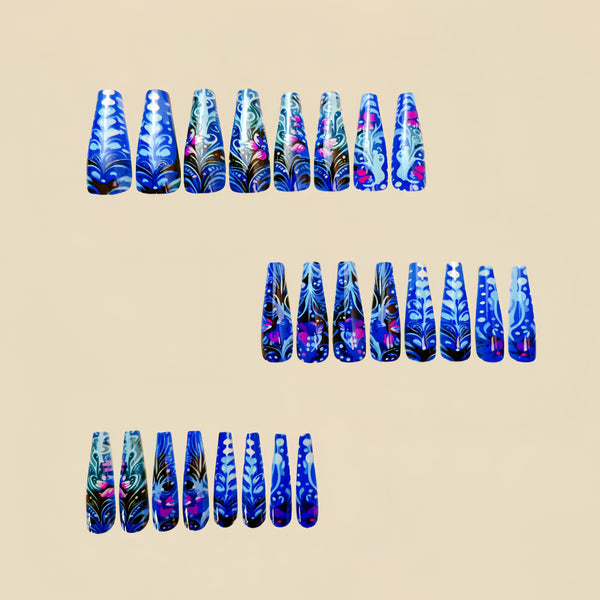 12 Sizes-24 Pcs Press On Nails Y534