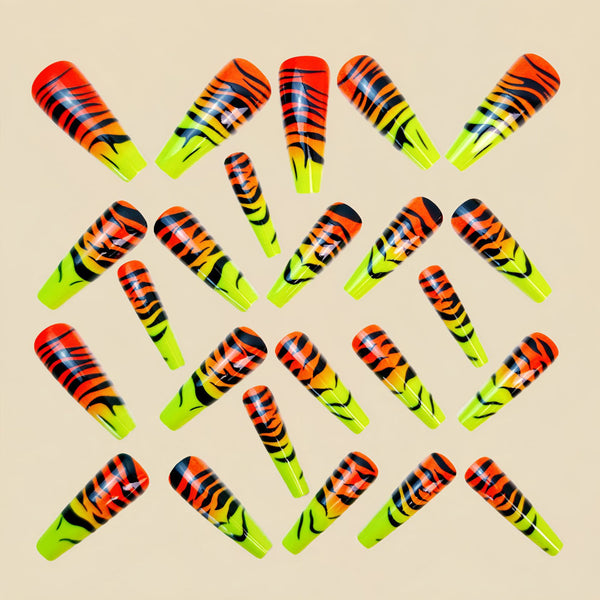 12 Sizes-24 Pcs Press On Nails Y1413
