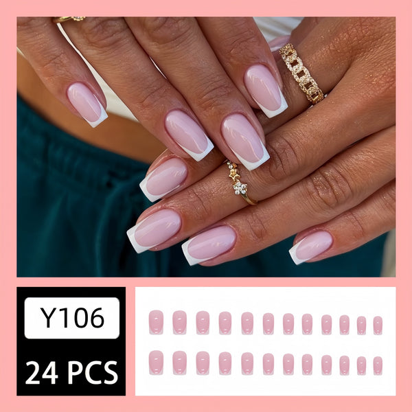 12 Sizes-24 Pcs Press On Nails Y106