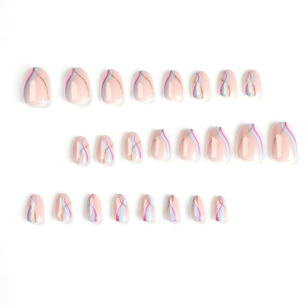 12 Sizes-24 Pcs Press On Nails JP2548