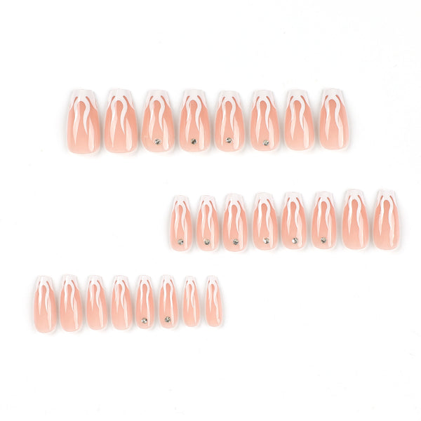 12 Sizes-24 Pcs Press On Nails JP2603