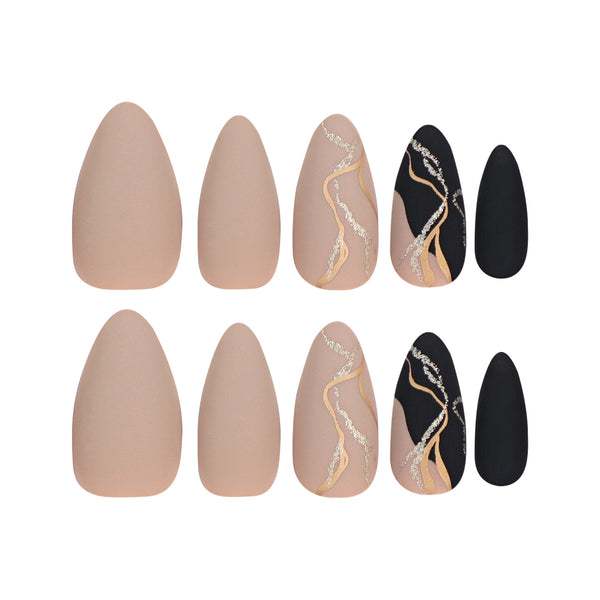 12 Sizes-24 Pcs Press On Nails JP2849