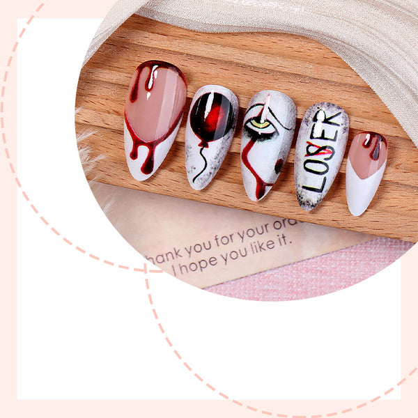 12 Sizes-24 Pcs Press On Nails 1XB1-15159