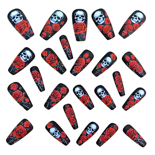 12 Sizes-24 Pcs Press On Nails Y1032