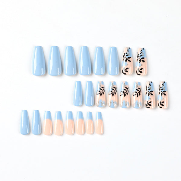 12 Sizes-24 Pcs Press On Nails JP2016