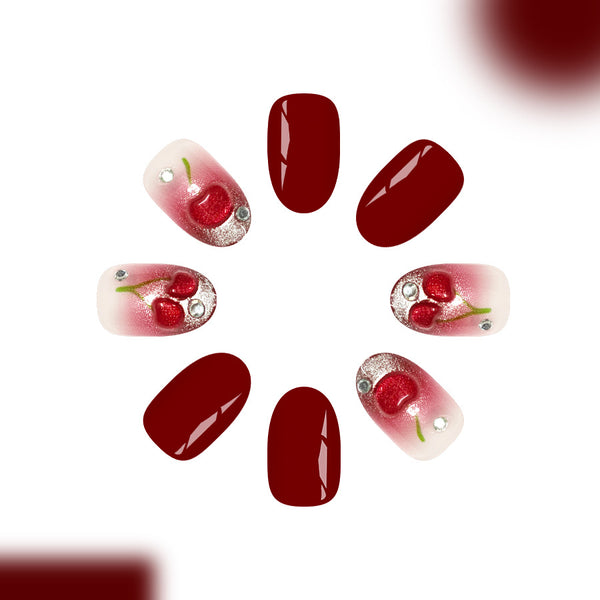 12 Sizes-24 Pcs Press On Nails C1529