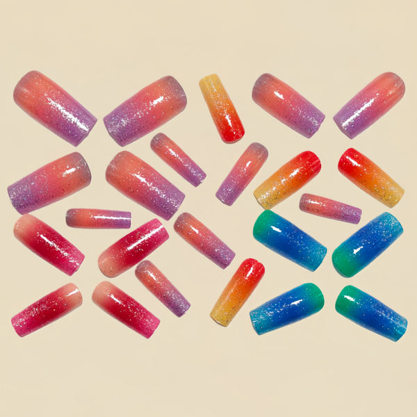 12 Sizes-24 Pcs Press On Nails Y1585