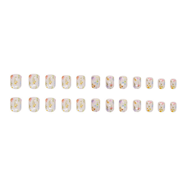 12 Sizes-24 Pcs Press On Nails W2018
