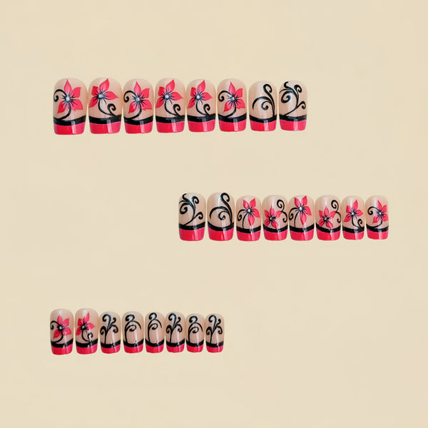 12 Sizes-24 Pcs Press On Nails Y1134