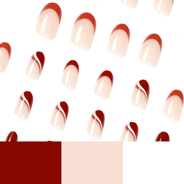 12 Sizes-24 Pcs Press On Nails JP1574