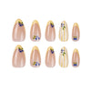 12 Sizes-24 Pcs Press On Nails JP4389