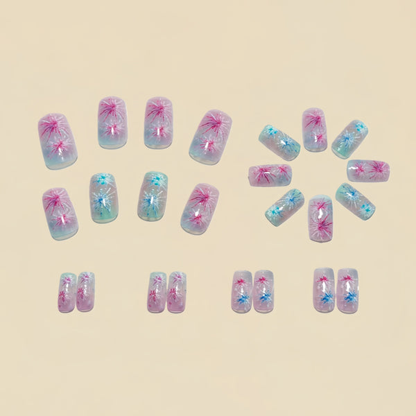 12 Sizes-24 Pcs Press On Nails Y1524