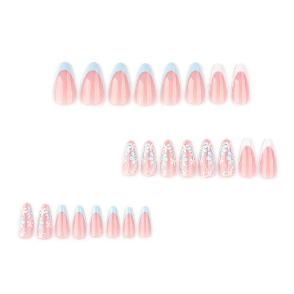 12 Sizes-24 Pcs Press On Nails JP3794
