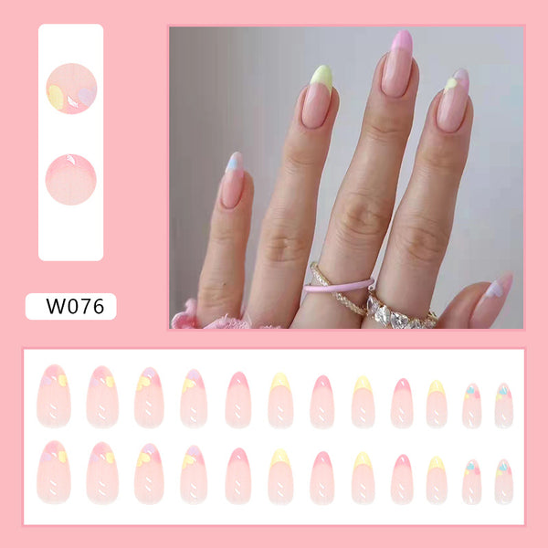 12 Sizes-24 Pcs Press On Nails W076