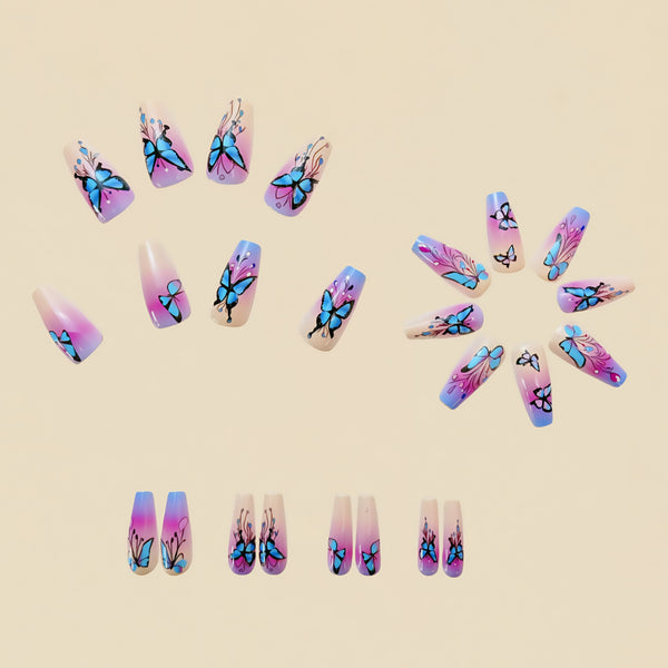 12 Sizes-24 Pcs Press On Nails Y568