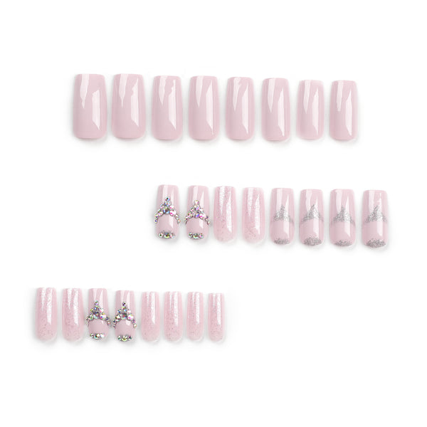 12 Sizes-24 Pcs Press On Nails JP3118