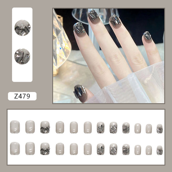 12 Sizes-24 Pcs Press On Nails Z479