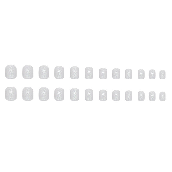 12 Sizes-24 Pcs Press On Nails W1179