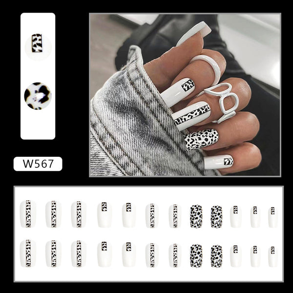12 Sizes-24 Pcs Press On Nails W567