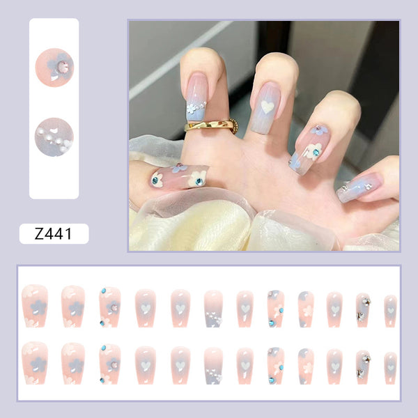 12 Sizes-24 Pcs Press On Nails Z441